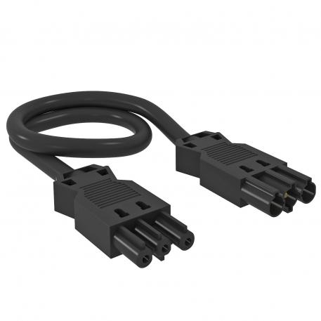 Cable de conexión de 3 hilos, PVC, sección transversal 2,5 mm², longitud de cable 3 m, negro 3000 | 3 | 2,5 *