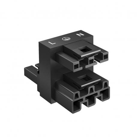 Distributor block, 3-pole, 1I/2O