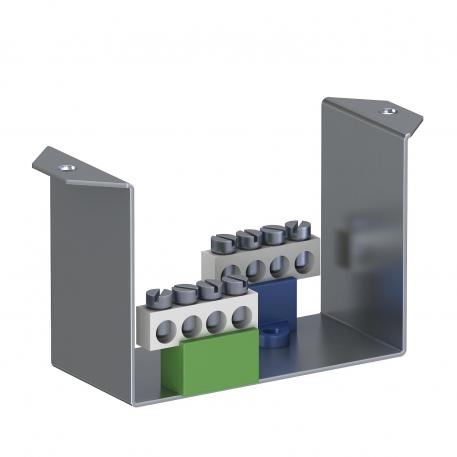 VHF protective unit construction, support with N + PE terminal strip