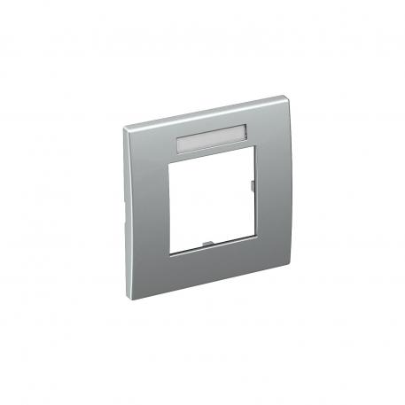 Cover frame AR45-BF1, for accessory mounting box, single, with labelling panel for horizontal device installation 1 | Horizontal