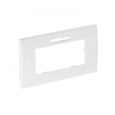 Cover frame AR45-BF2, for accessory mounting box 71GD13, double, with labelling panel for horizontal device installation 2 | Horizontal