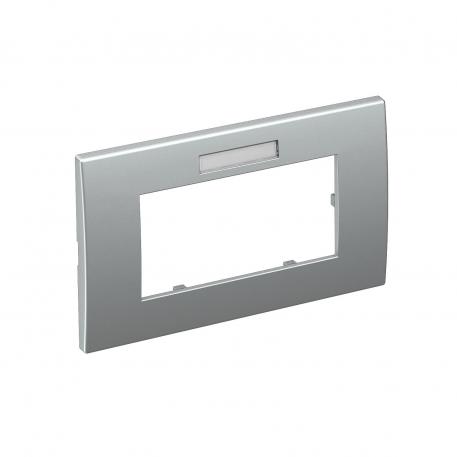 Cover frame AR45-BF2, for accessory mounting box 71GD13, double, with labelling panel for horizontal device installation 2 | Horizontal