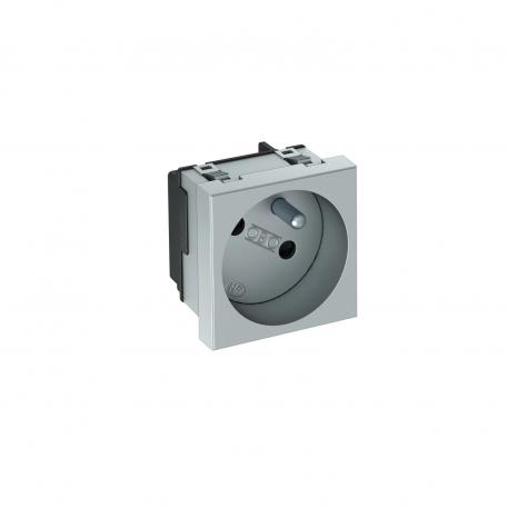 33° socket, with earthing pin, single 1 | Single 33° | Aluminium painted