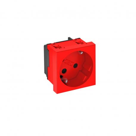 33° socket, protective contact, encoded version, single Signal red; RAL 3001