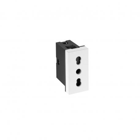 90° socket, Italy, single, half module width