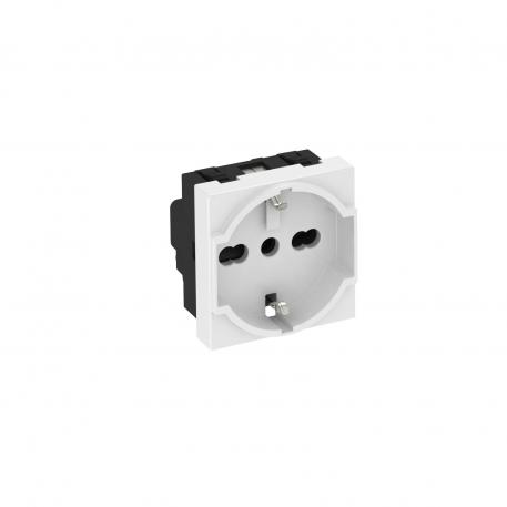 0° socket, Italy, single, full module width