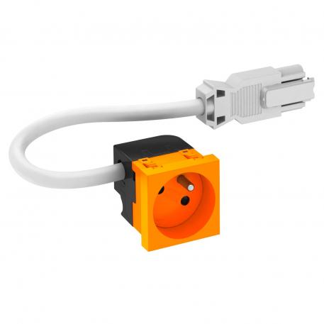 33° socket, Connect 45, with earthing pin, single 1 | Single 33° | Pure orange; RAL 2004