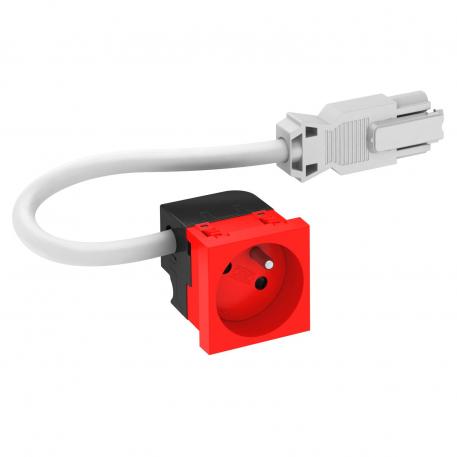 33° socket, Connect 45, with earthing pin, single 1 | Single 33° | Signal red; RAL 3001