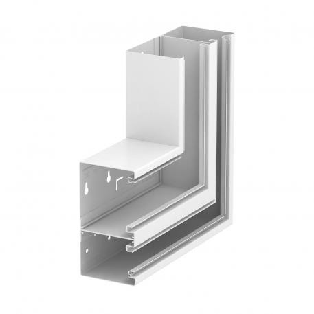 Flat angle, asymmetrical, rising, double, for device installation trunking Rapid 80 type GS-D90170
