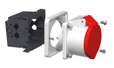 Accessory mounting box CEE, 32 A