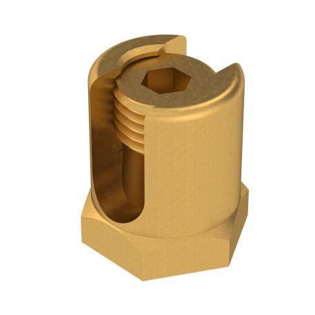 Earthing terminal with fastening thread