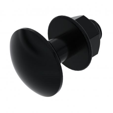 Truss-head bolt with combination nut, black, G 20 |  | Steel | Electrogalvanised, black-passivated