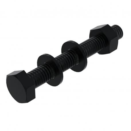 Hexagonal bolt M10, black, G 10 | 80 | 17 | 10 | Steel