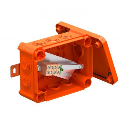 FireBox T100 con juntas insertables, para sistemas de datos 136x102x57 | 10 | IP66 | naranja; RAL 2003