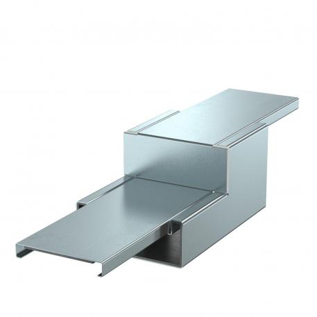 Reducer, straight, from 80 mm to 40 mm duct height, FS zinc