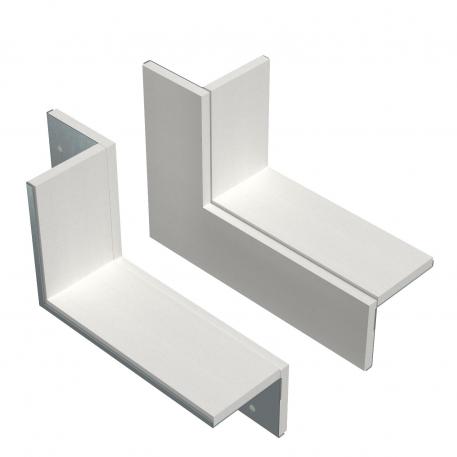 Wall connection set, double-sided, for corner mounting, duct height 120 mm, FS zinc