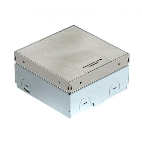 UDHOME-ONE floor socket, without floor covering recess, BS socket, decorative plate: angelhair