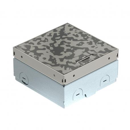 UDHOME-ONE floor socket, without floor covering recess, BS socket, decorative plate: spots