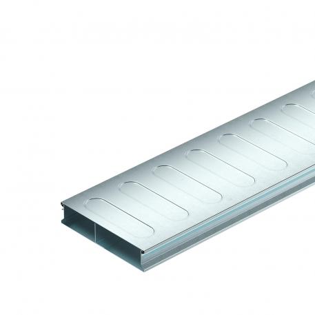 Underfloor duct, 2 pieces, 2-compartment, duct height 38 mm