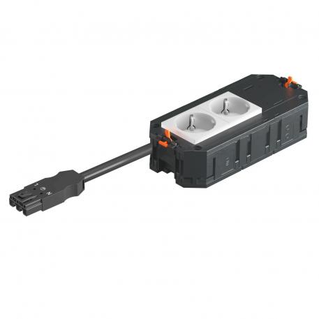 UTC3 W with 2 protective contact sockets, white