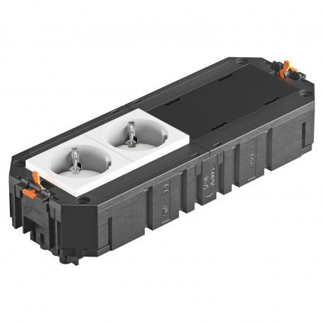 UTC4 con 2 tomas de corriente con toma de tierra, blanco 218