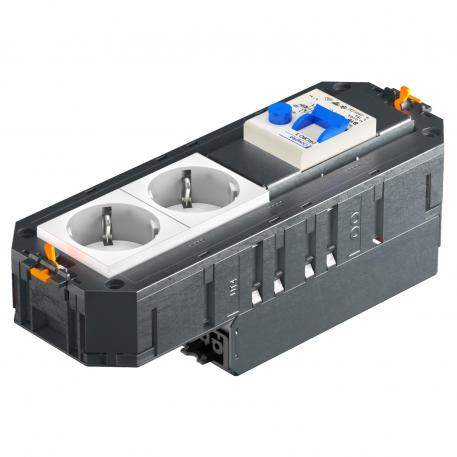 UTC4 FI with 2 protective contact sockets and FI/LS