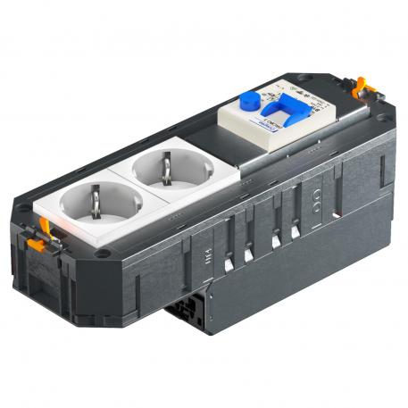 UTC4 FI W with 2 protective contact sockets and FI/LS