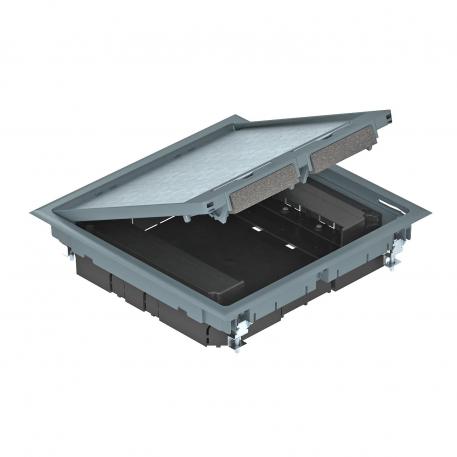 Service outlet, square, for screed height 55 mm 5 | 9 | Iron grey; RAL 7011