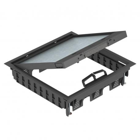 Conjunto portamecanismos GES9-3S con corredera deslizante 5 | 9 | Corredera deslizante | negro grafito; RAL 9011