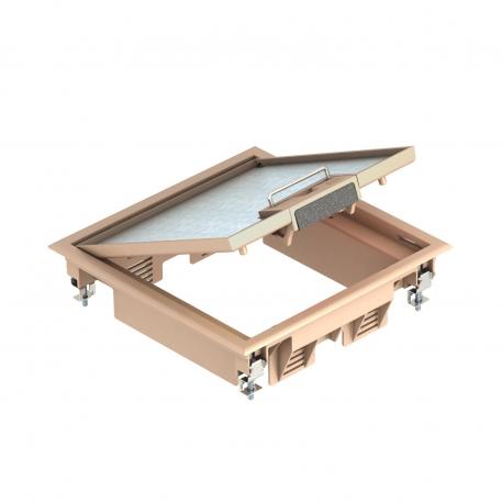 Conjunto portamecanismos GES4 con asidero 5 | 4 | beige grisáceo; RAL 1019