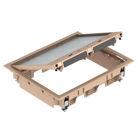 Conjunto portamecanismos GES6 con asidero 5 | 6 | beige grisáceo; RAL 1019