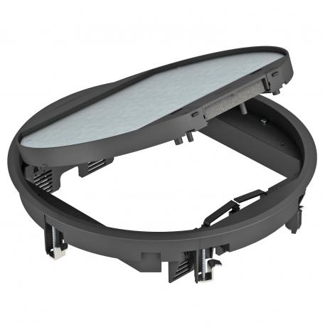 Conjunto portamecanismos GESR9 con tapa abatible 5 | R9 | negro grafito; RAL 9011