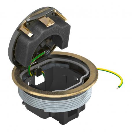 Conjunto portamecanismos - Ejecución en latón viejo vacío 