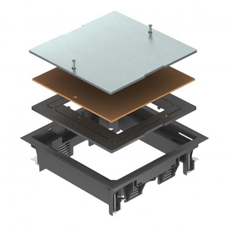 Tapa de registro ZES4 5 | 10 | 4 | negro grafito; RAL 9011