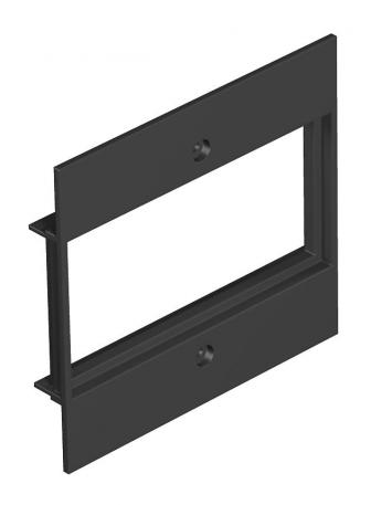 Tapa Telitank T12L, abertura de montaje Modul 45® negro grafito; RAL 9011