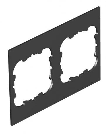 Cover plate, Telitank T4B, round installation opening for EK device Graphite black; RAL 9011