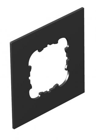 Tapa Telitank T4L/T8NL, abertura de montaje redonda para equipo EKR, para lado estrecho negro grafito; RAL 9011