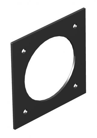 Tapa Telitank T4L/T8NL, abertura de montaje para equipo CEE con soporte de fijación de 60 negro grafito; RAL 9011