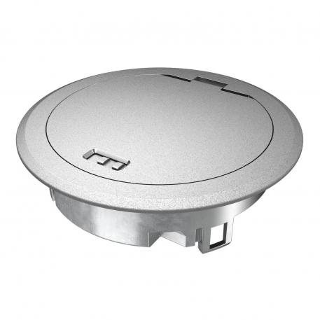 Service outlet with hinged cover and locking slider, GES R2, chrome Wet | Locking slider | IP66 | to 3,000 N |  | Die-cast zinc