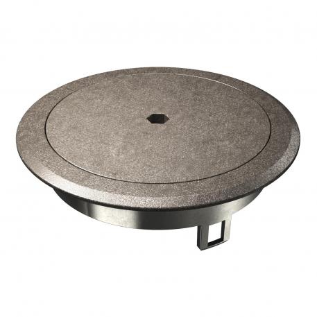 Service outlet with blanking cover and Allen slot, GES R2, nickel-oxidised 