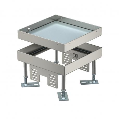 Conjunto de tapa y marco de altura regulable para cargas pesadas, ciego, RKNSL, tamaño nominal 4, acero inoxidable 110 | 155 | 20 | 110 | 4 | IP55