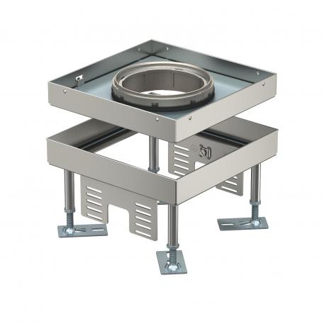 Conjunto de tapa y marco de altura regulable para cargas pesadas para tubo, RKFNSL, tamaño nominal 4, acero inoxidable 110 | 155 | 20 | 110 | 4 | IP55