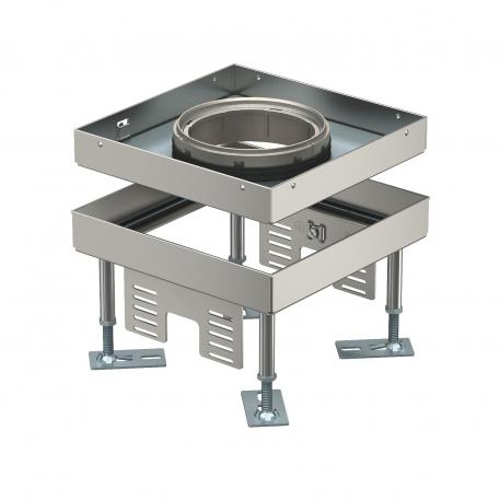 Conjunto de tapa y marco con altura regulable para tubo, RKFN, acero inoxidable 110 | 155 | 25 | 110 | 4