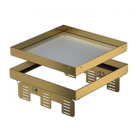 Conjunto de tapa y marco con altura regulable, desacoplable para registro, RKNUZD3, latón  | 110 | 25 | 95 | 9