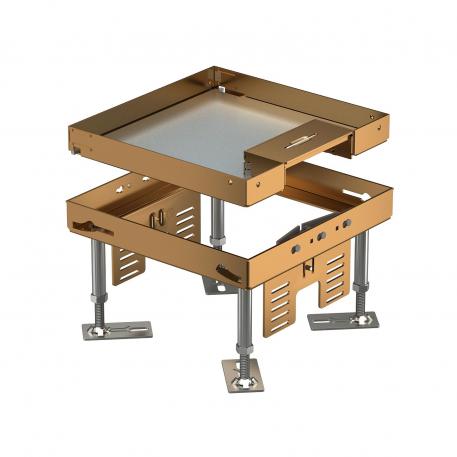 Conjunto de tapa y marco con altura regulable con salida de cable, RKSN, latón 110 | 155 | 25 | 110 | 4