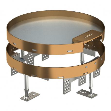 Conjunto de tapa y marco con altura regulable con salida de cable, RKSR, latón 110 | 155 | 25 |  | R9