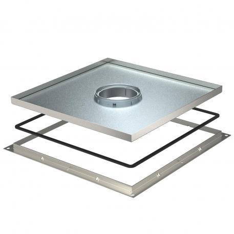 Tapa y marco para tubo, RKF, tamaño nominal 350-3, acero inoxidable 25 | 23