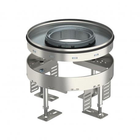 Height-adjustable heavy-duty cassette for tube body RKFRSL, nominal size R4, stainless steel 114 | 159 | 25 | 114 | R4
