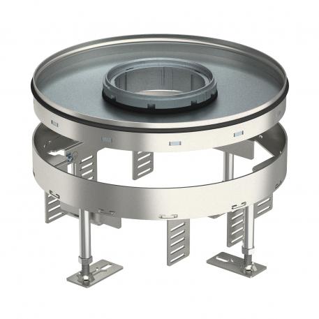 Height-adjustable heavy-duty cassette for tube body RKFRSL, nominal size R7, stainless steel