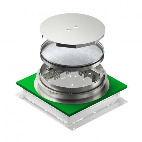 Conjunto de tapa y marco con altura regulable para registro, RKNUZD3, acero inoxidable